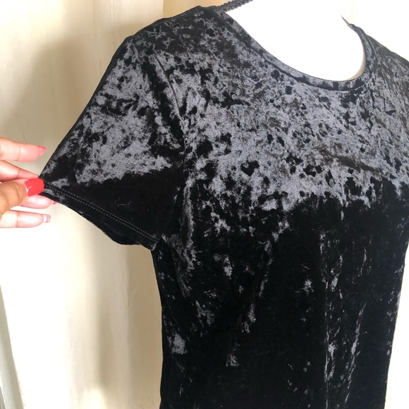 Aeropostale Black Crushed Velvet Top - Picture 7 of 7